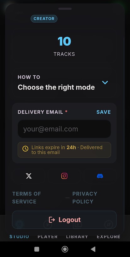 Elektro25 Creator Hub screenshot