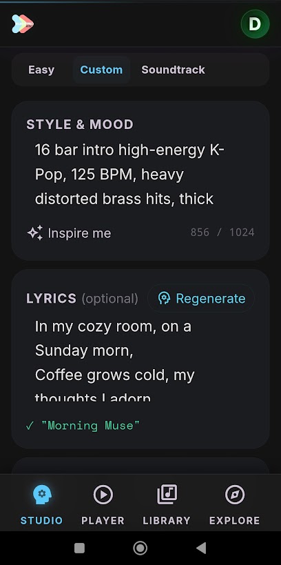 Elektro25 Custom mode screenshot