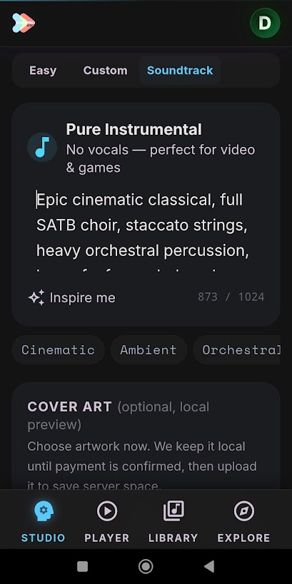 Elektro25 Soundtrack mode screenshot