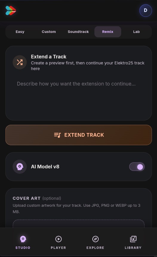 Elektro25 Remix mode screenshot